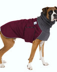 Boxer Winter Coat (Burgundy) - Voyagers K9 Apparel