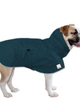 English Bulldog Rain Coat (Dark Teal)- Voyagers K9 Apparel