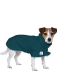 Jack Russell Terrier Rain Coat (Dark Teal) - Voyagers K9 Apparel Dog Gear
