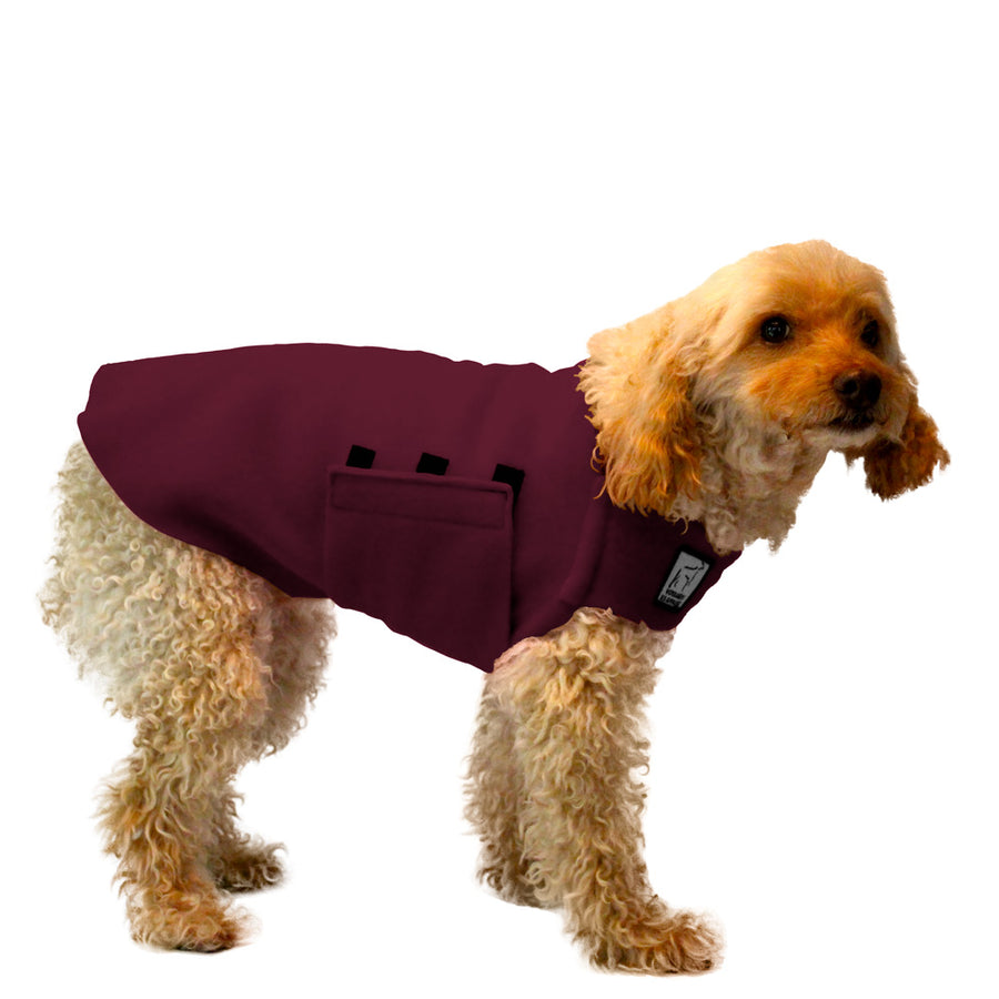 Miniature Poodle Tumy Warmer Dog Vest (Burgundy) - Voyagers K9 Apparel Dog Gear