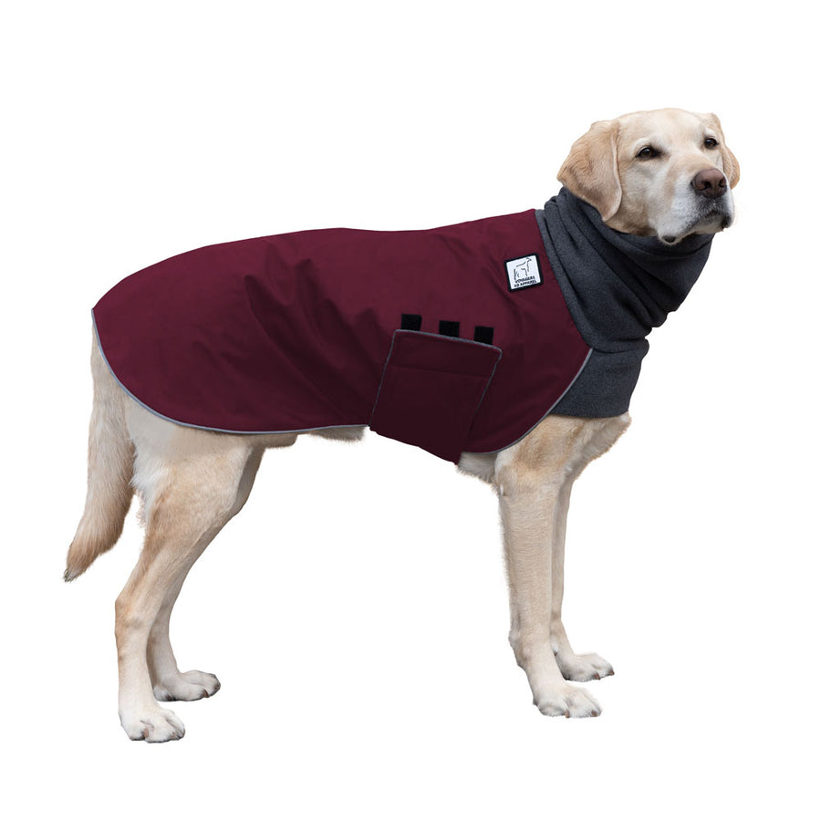 Labrador Retriever Winter Coat (Burgundy) - Voyagers K9 Apparel