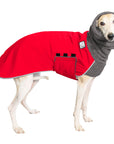Whippet Winter Coat (Red) - Voyagers K9 Apparel