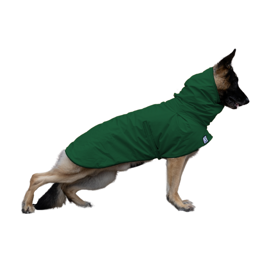 German Shepherd Raincoat Green
