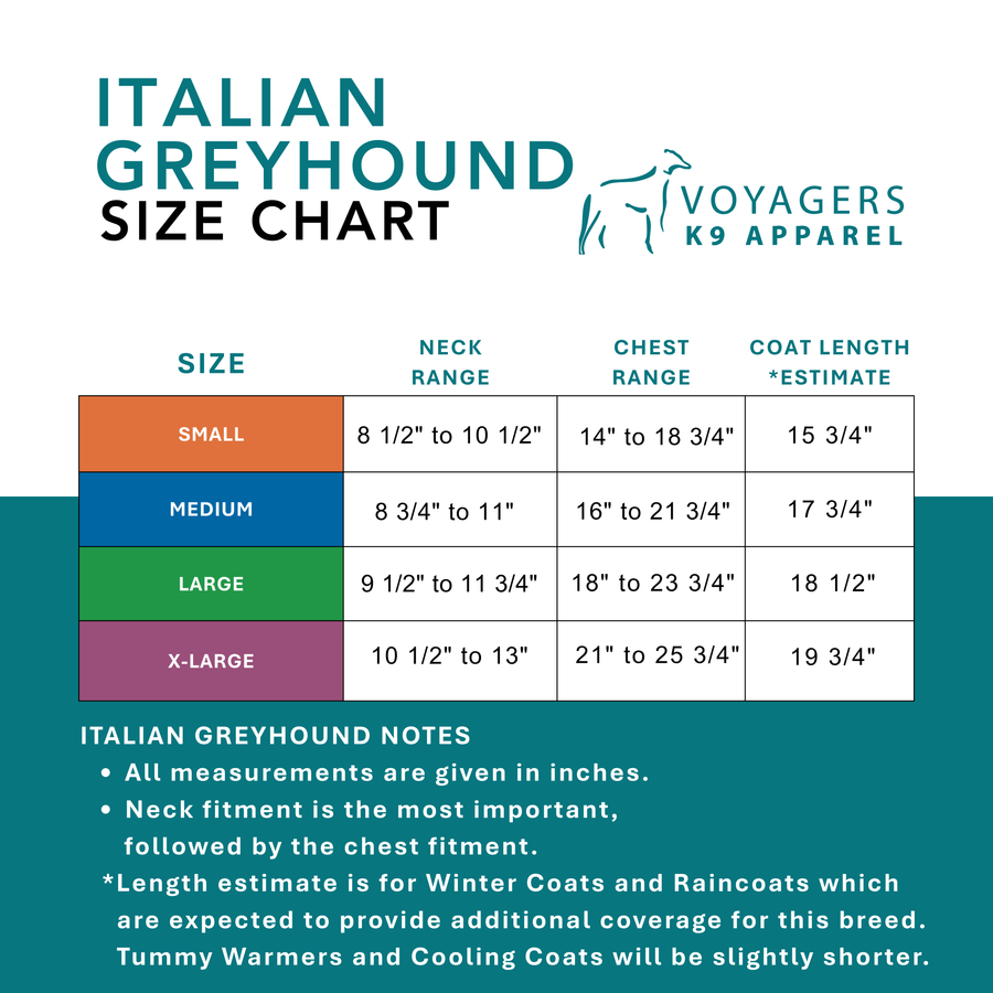 Italian Greyhound Cooling Coat