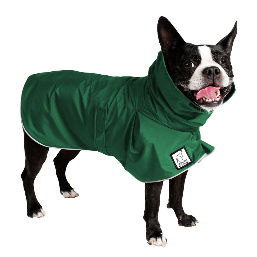 ReCoat ♻️ Boston Terrier Raincoat with Harness Opening