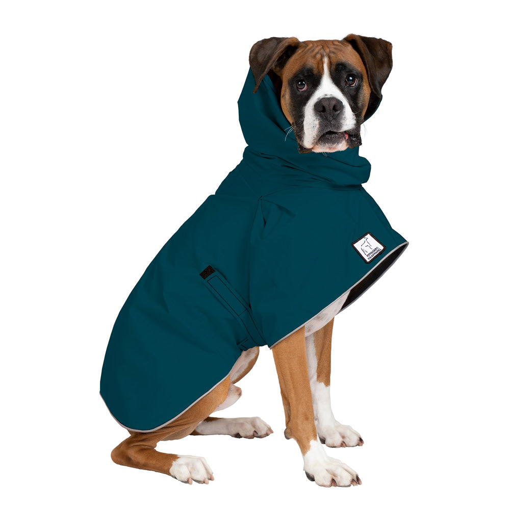 Boxer Rain Coat (Dark Teal) - Voyagers K9 Apparel