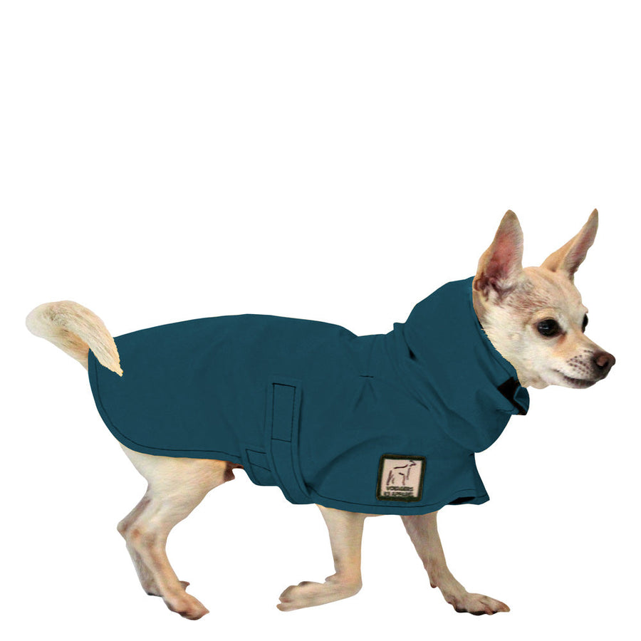 Chihuahua Rain Coat (Dark Teal) - Voyagers K9 Apparel Dog Gear