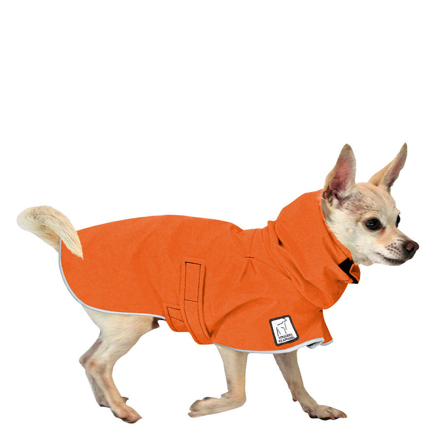 Chihuahua Rain Coat (Special Order Orange) - Voyagers K9 Apparel