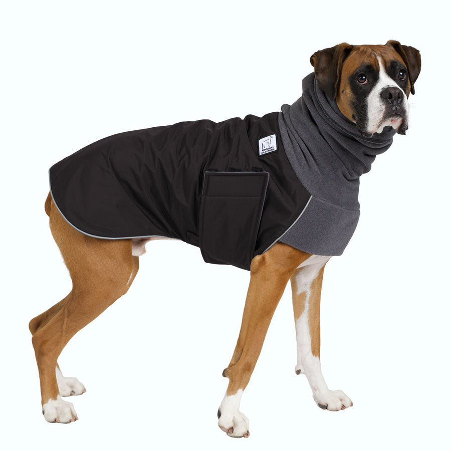 Boxer Winter Coat (Black)- Voyagers K9 Apparel