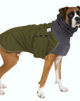 Boxer Dog Winter Coat (Olive) - Voyagers K9 Apparel