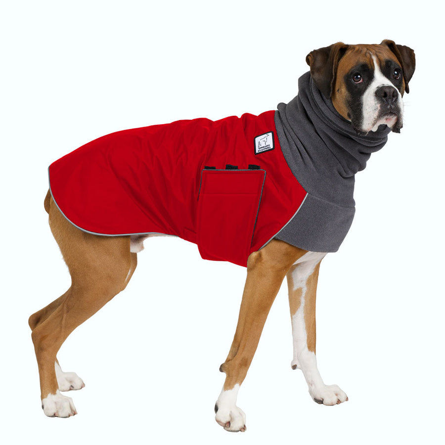 Boxer Dog Winter Coat (Red) - Voyagers K9 Apparel