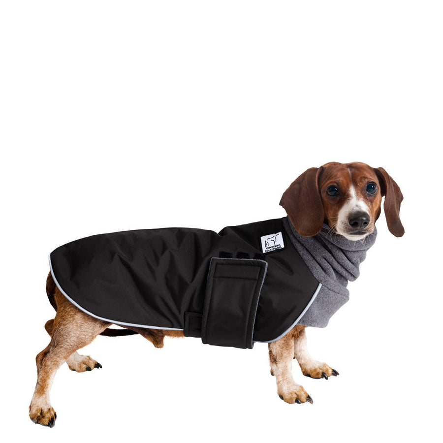 Dachshund Winter Coat  (Black)- Voyagers K9 Apparel