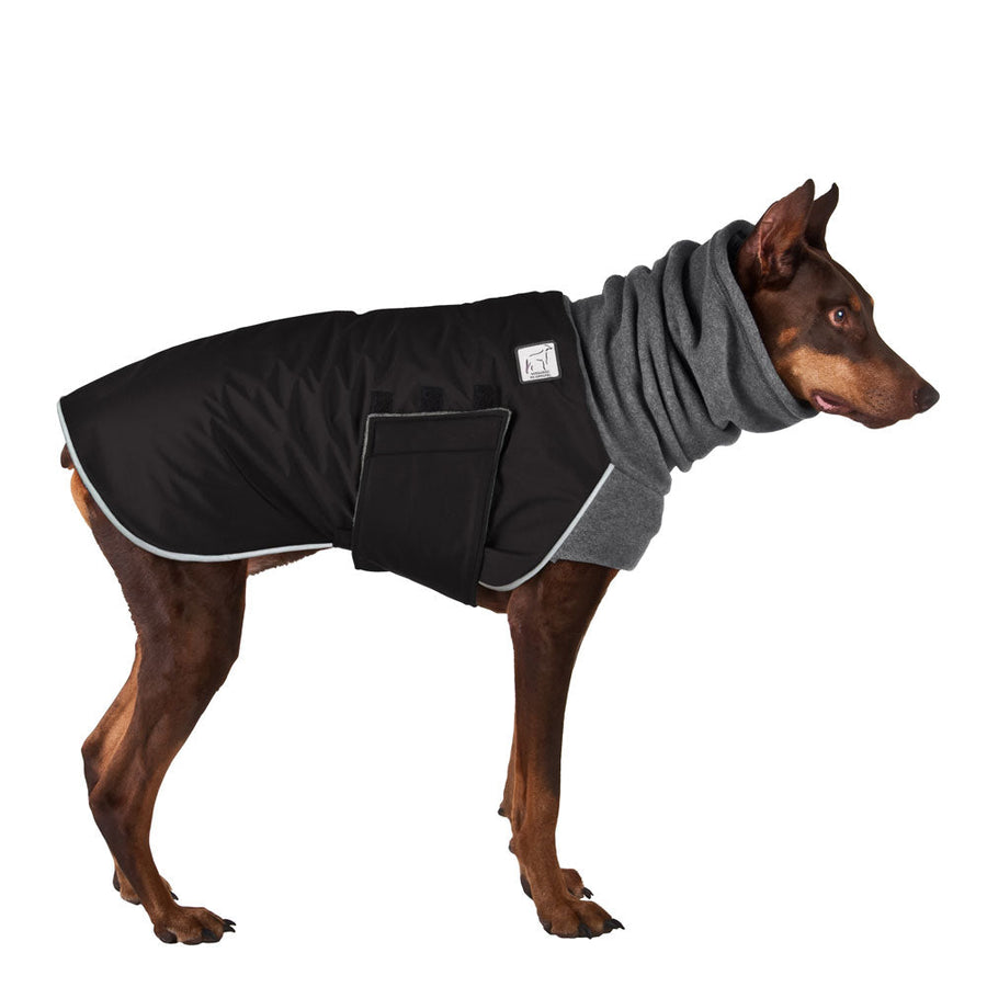 Doberman Pinscher Winter Coat (Black) - Voyagers K9 Apparel