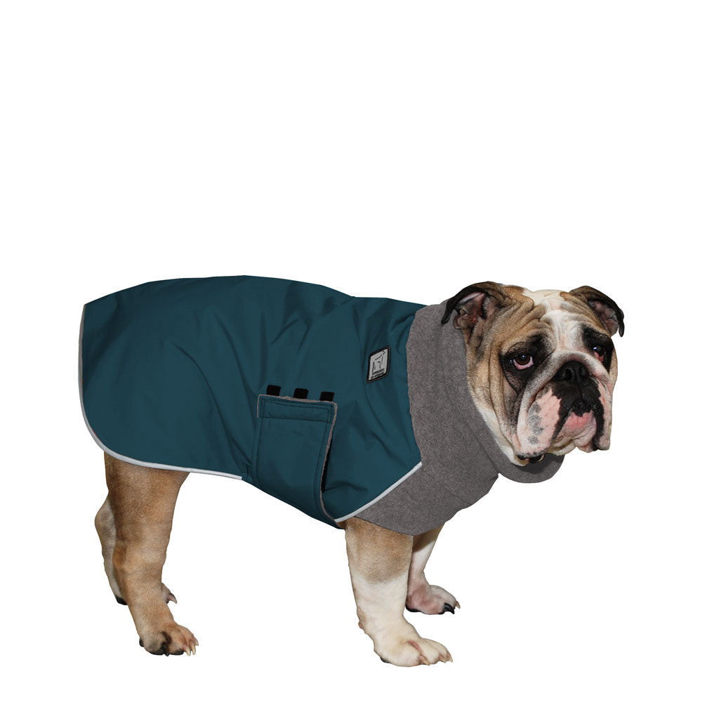 English Bulldog Winter Coat (Dark Teal) - Voyagers K9 Apparel