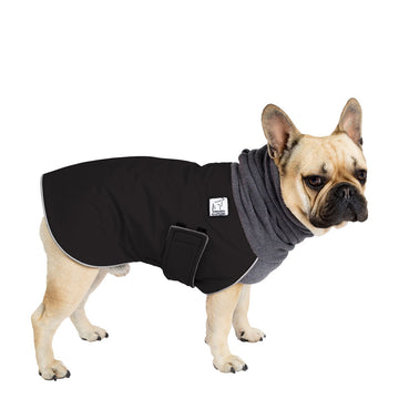 French Bulldog Winter Coat  (Black) - Voyagers K9 Apparel