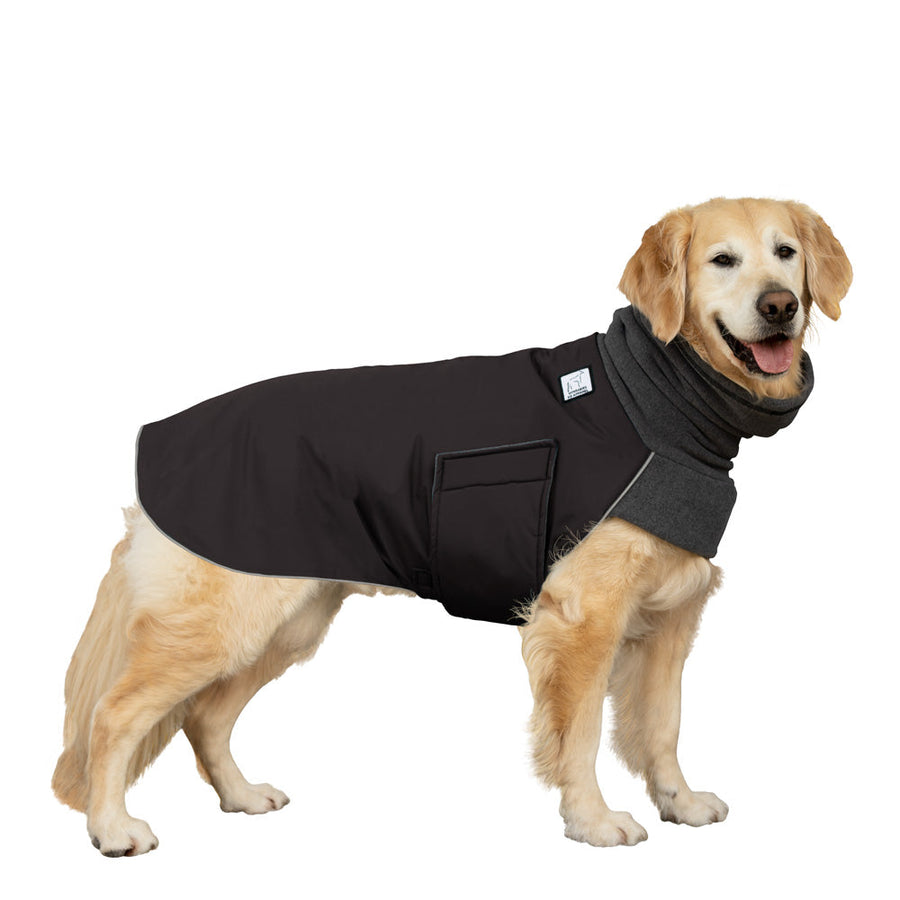 Golden Retriever Winter Coat (Black) - Voyagers K9 Apparel Dog Gear