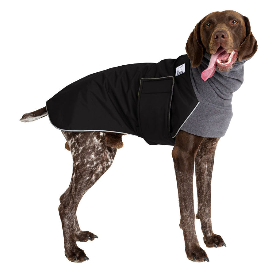 German Shorthaired Pointer Winter Coat (Black) - Voyagers K9 Apparel