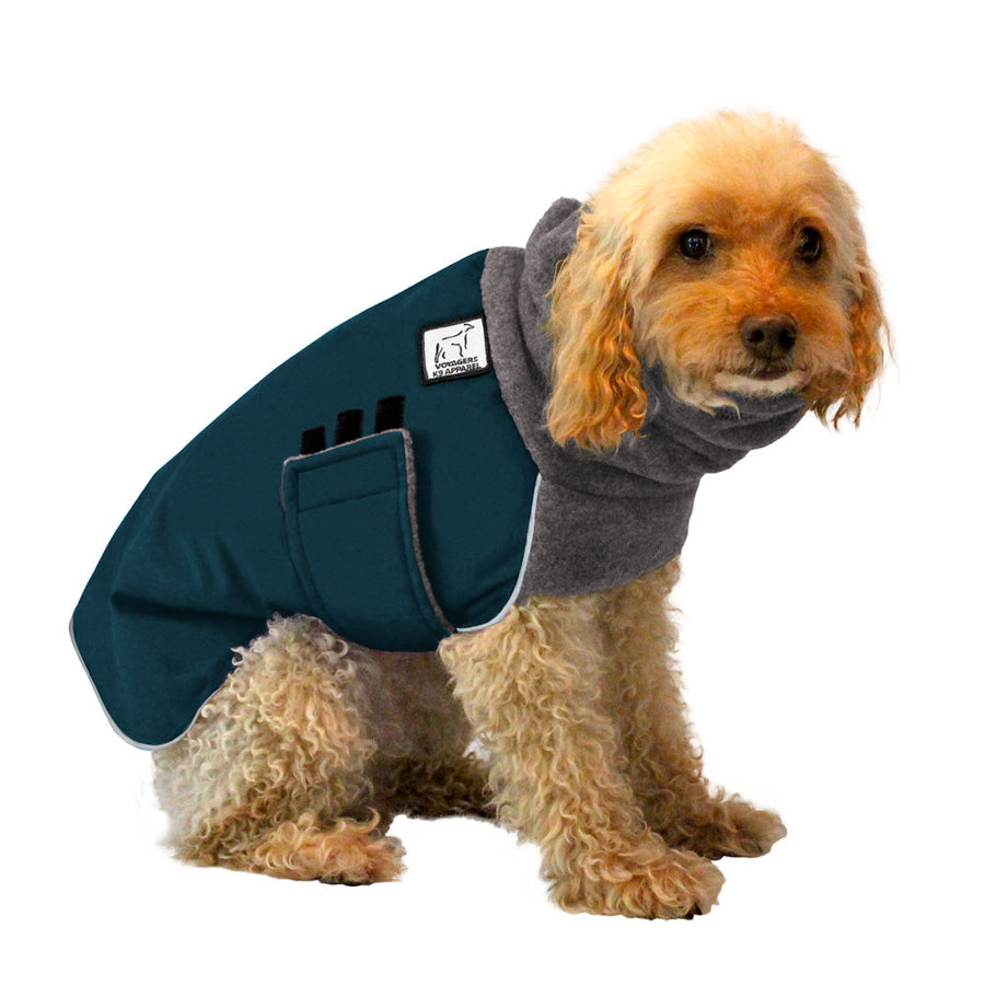 Miniature Poodle Winter Coat (Dark Teal) - Voyagers K9 Apparel Dog Gear