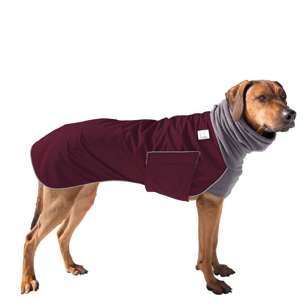 Rhodesian Ridgeback Winter Coat (Burgundy)- Voyagers K9 Apparel