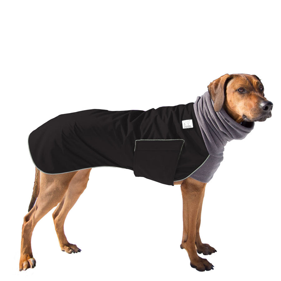 Rhodesian Ridgeback Winter Coat (Black) - Voyagers K9 Apparel