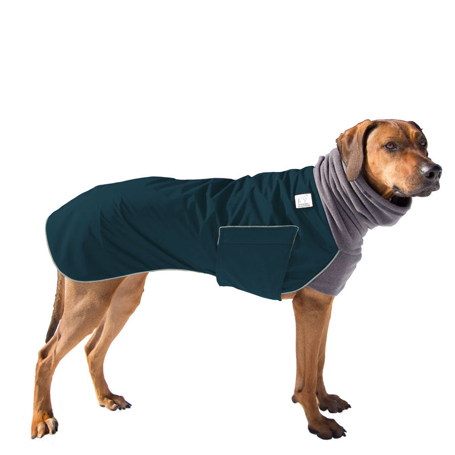 Rhodesian Ridgeback Winter Coat (Dark Teal) - Voyagers K9 Apparel