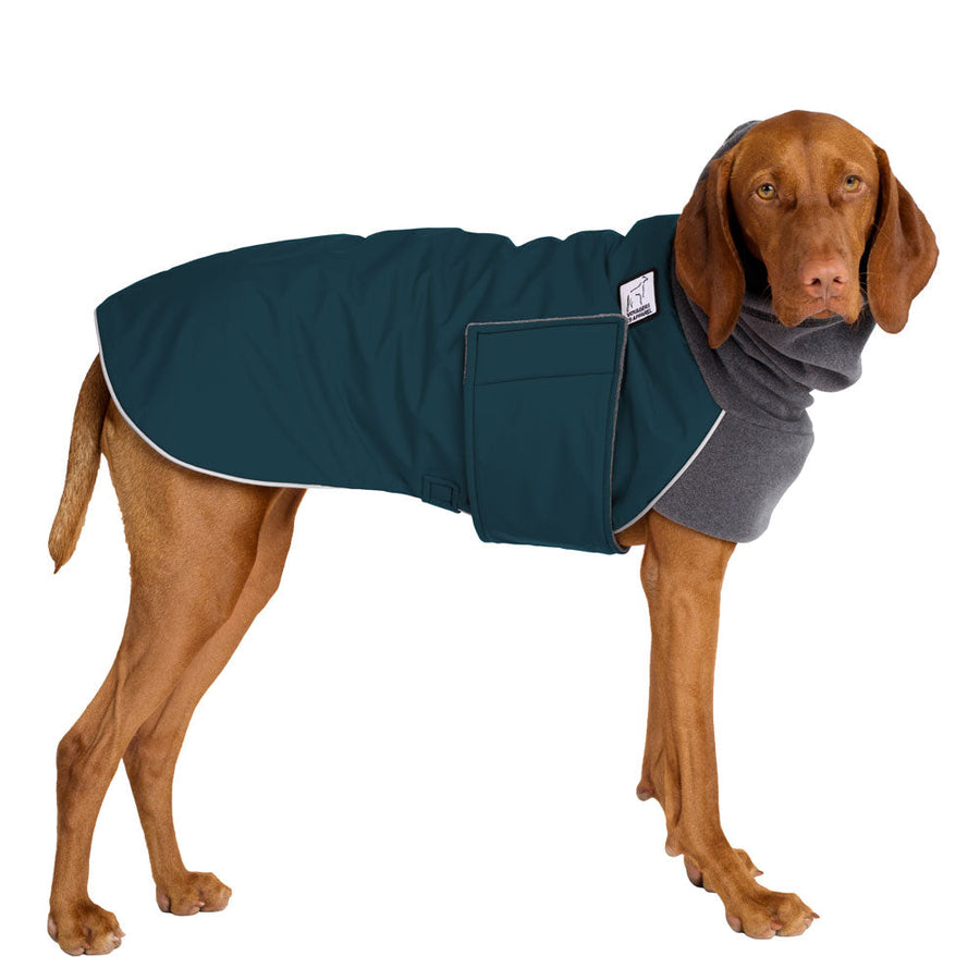 Vizsla Winter Coat (Dark Teal) - Voyagers K9 Apparel