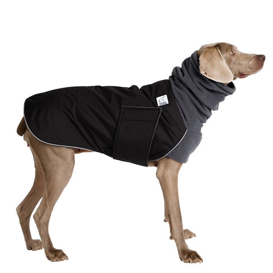 Weimaraner Winter Coat (Black) - Voyagers K9 Apparel