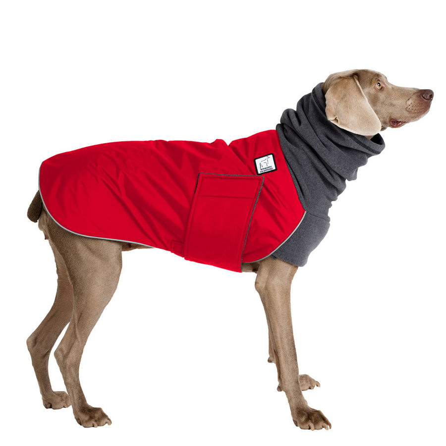 Weimaraner Winter Coat (Red) - Voyagers K9 Apparel