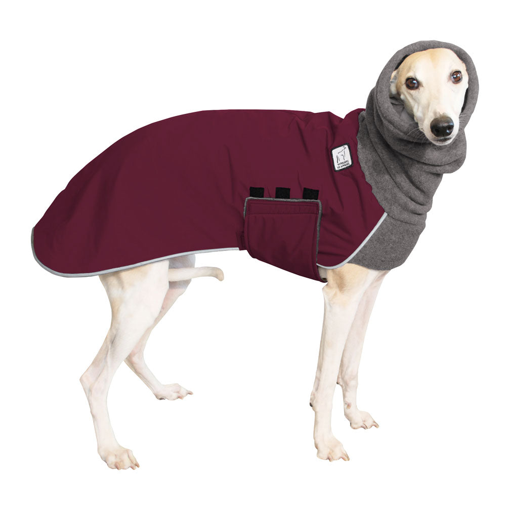 Whippet Winter Coat (Burgundy)- Voyagers K9 Apparel