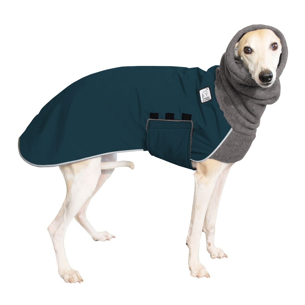 Whippet Winter Coat (Dark Teal) - Voyagers K9 Apparel