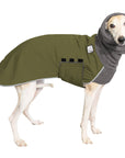 Whippet Winter Coat (Olive) - Voyagers K9 Apparel