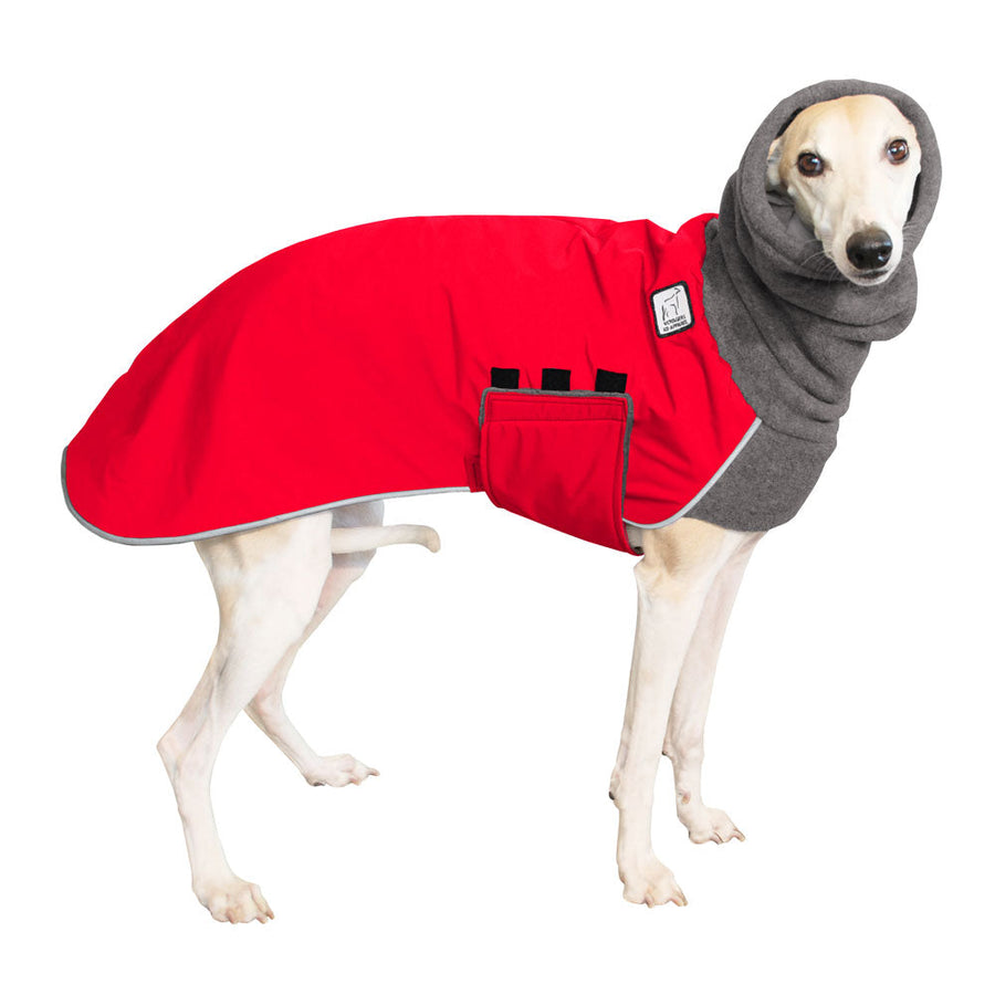 Whippet Winter Coat (Red) - Voyagers K9 Apparel