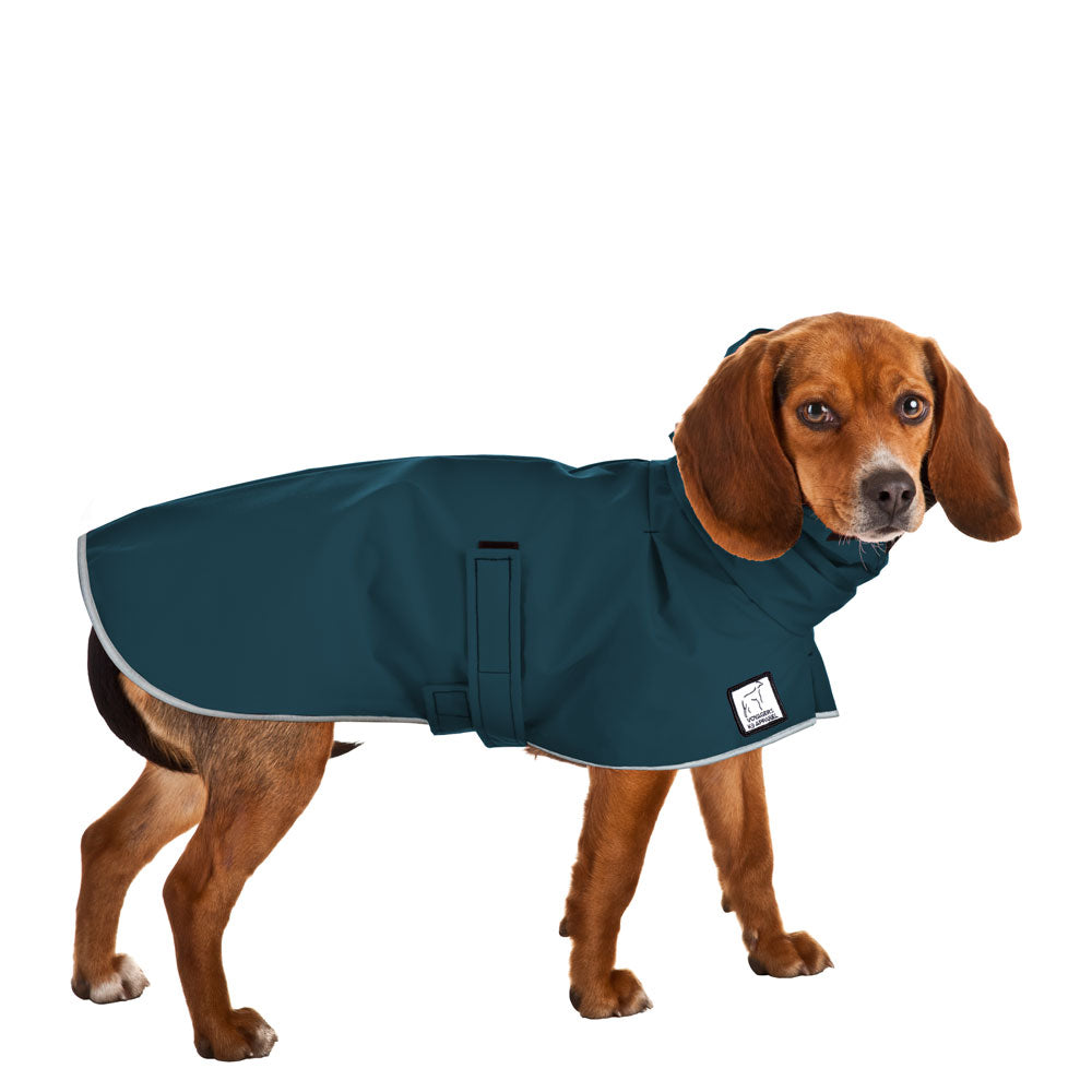 Beagle Rain Coat (Dark Teal) - Voyagers K9 Apparel