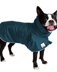 Boston Terrier Dog Rain Coat (Dark Teal) - Voyagers K9 Apparel
