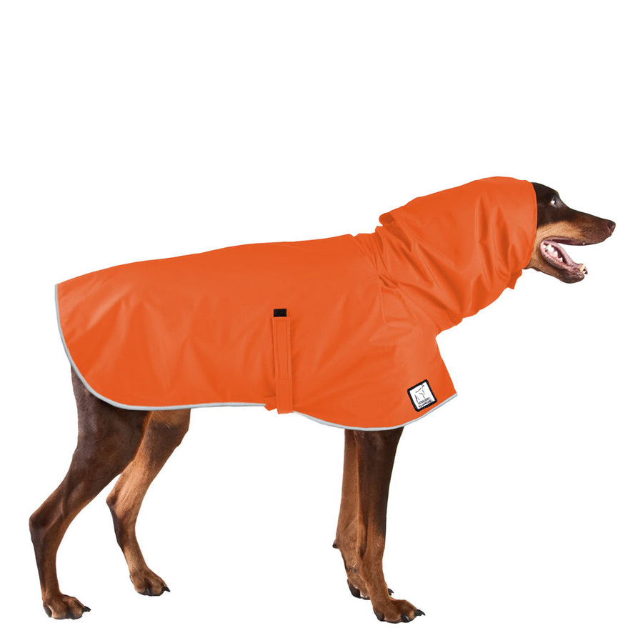 Doberman Pinscher Rain Coat (Special Order Orange) - Voyagers K9 Apparel