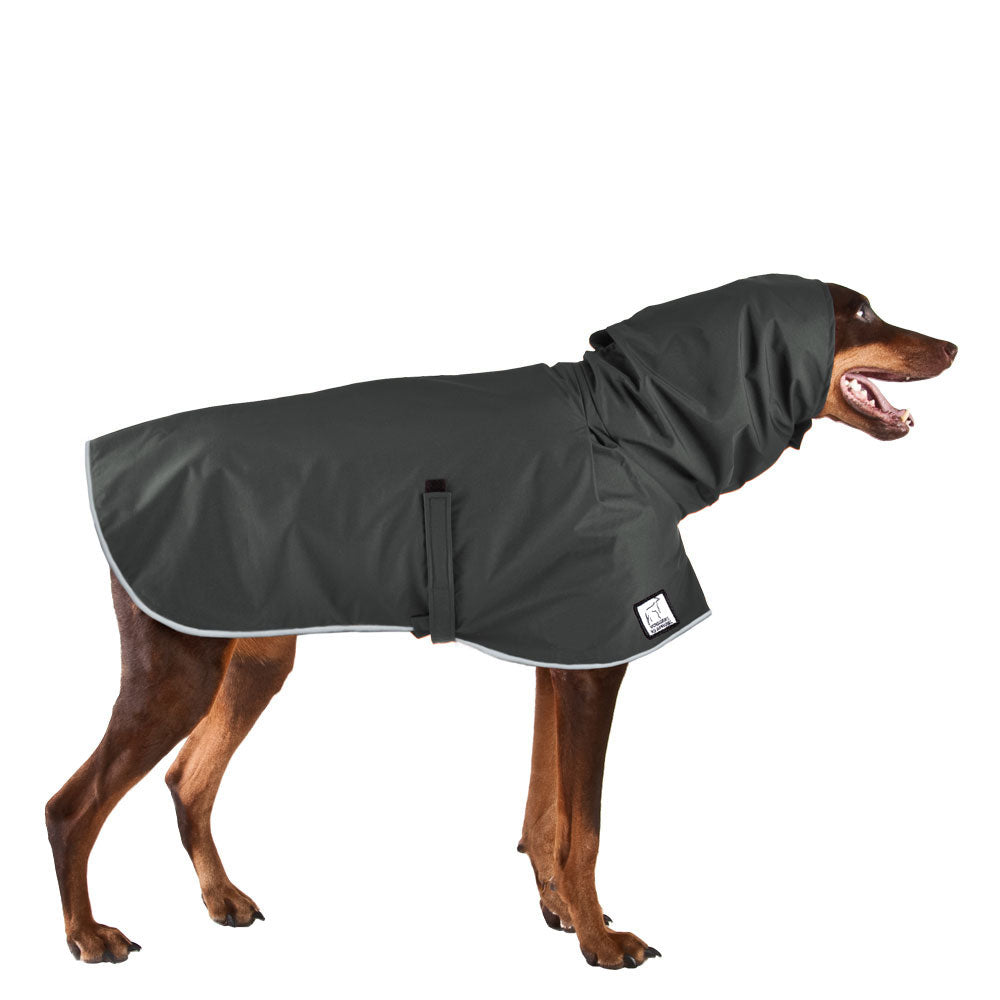 Doberman Pinscher Rain Coat (Special Order Smoke) - Voyagers K9 Apparel