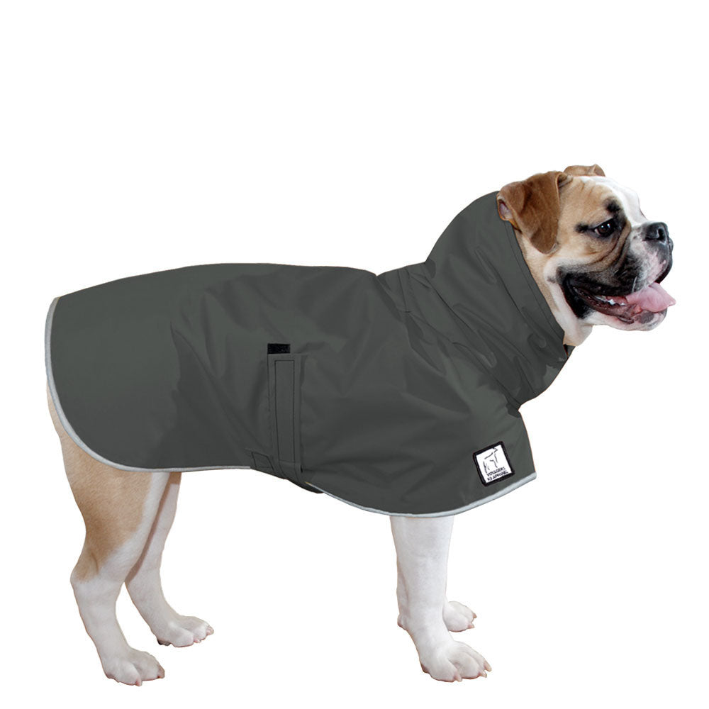English Bulldog Rain Coat (Special Order Smoke) - Voyagers K9 Apparel