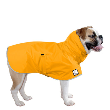 English Bulldog Rain Coat (Yellow) - Voyagers K9 Apparel