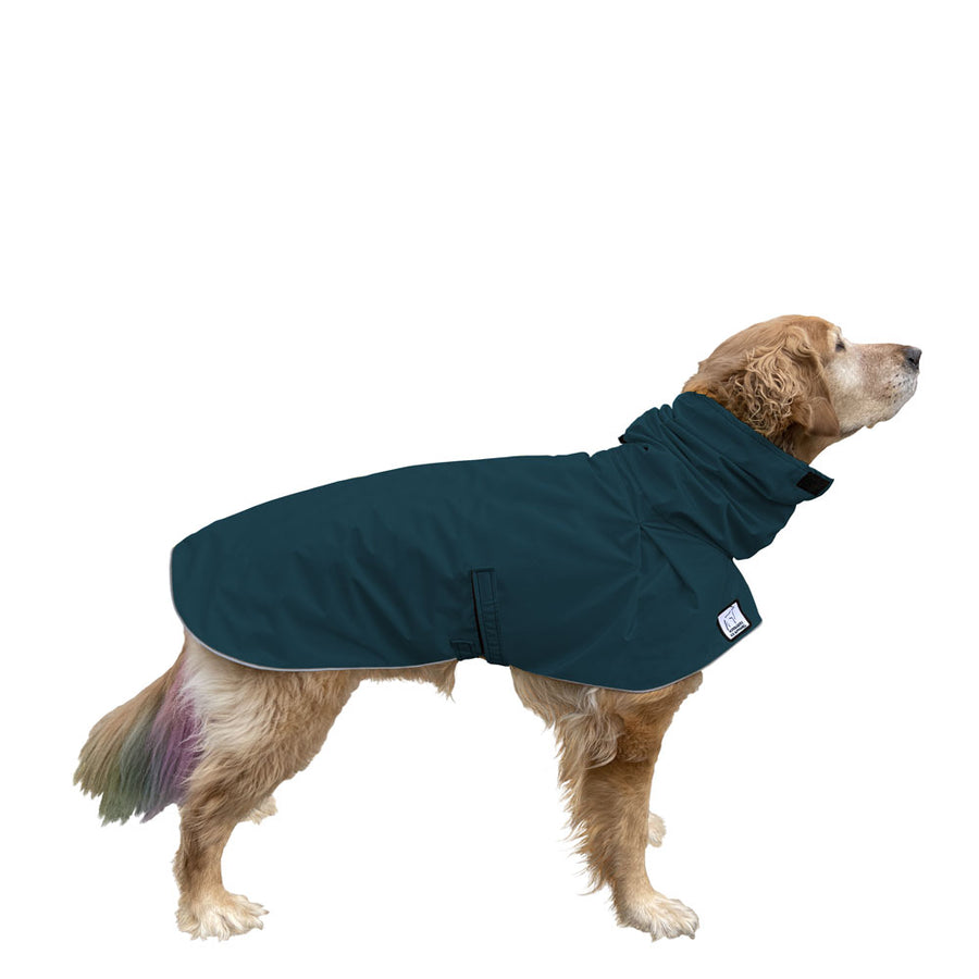 Golden Retriever Rain Coat (Dark Teal) - Voyagers K9 Apparel Dog Gear