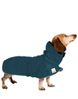 Miniature Dachshund Rain Coat (Dark Teal) - Voyagers K9 Apparel Dog Gear