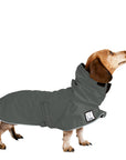 Miniature Dachshund Rain Coat (Special Order Smoke) - Voyagers K9 Apparel