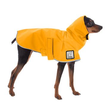 Miniature Pinscher Rain Coat (Yellow) - Voyagers K9 Apparel Dog Gear