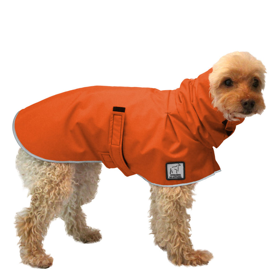 Miniature Poodle Rain Coat (Special Order Orange) - Voyagers K9 Apparel