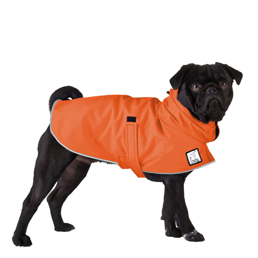 Pug Rain Coat (Special Order Orange) - Voyagers K9 Apparel