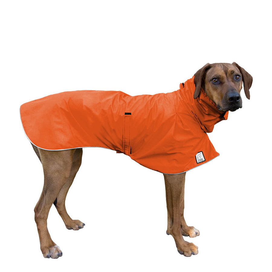 Rhodesian Ridgeback Rain Coat (Special Order Orange) - Voyagers K9 Apparel