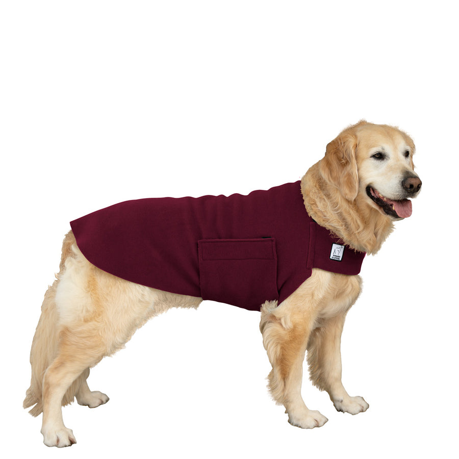 Golden Retriever Tummy Warmer Dog Vest (Burgundy) - Voyagers K9 Apparel Dog Gear