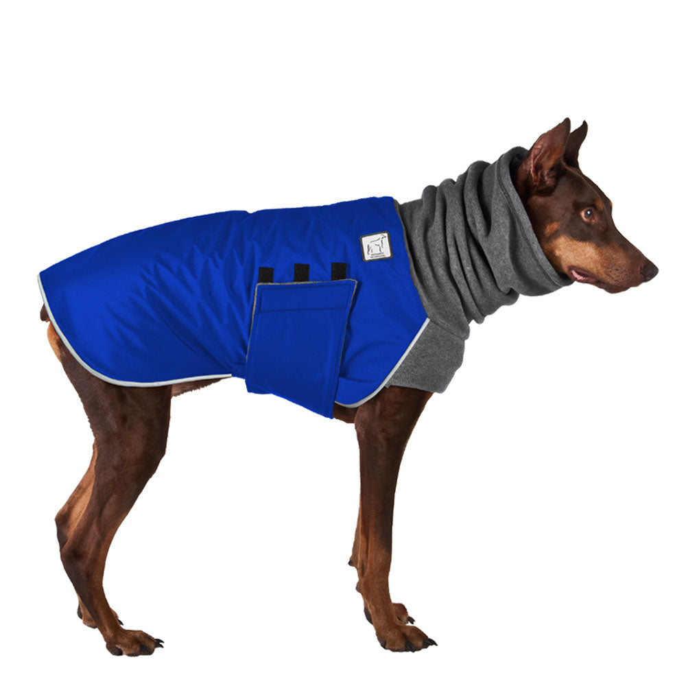 Doberman Pinscher Winter Coat (Special Order Blue) - Voyagers K9 Apparel