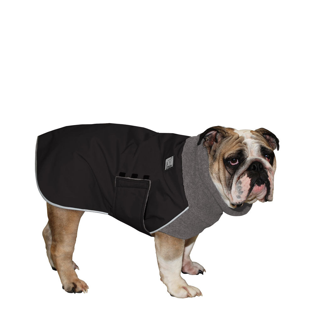 English Bulldog Winter Coat (Black) - Voyagers K9 Apparel