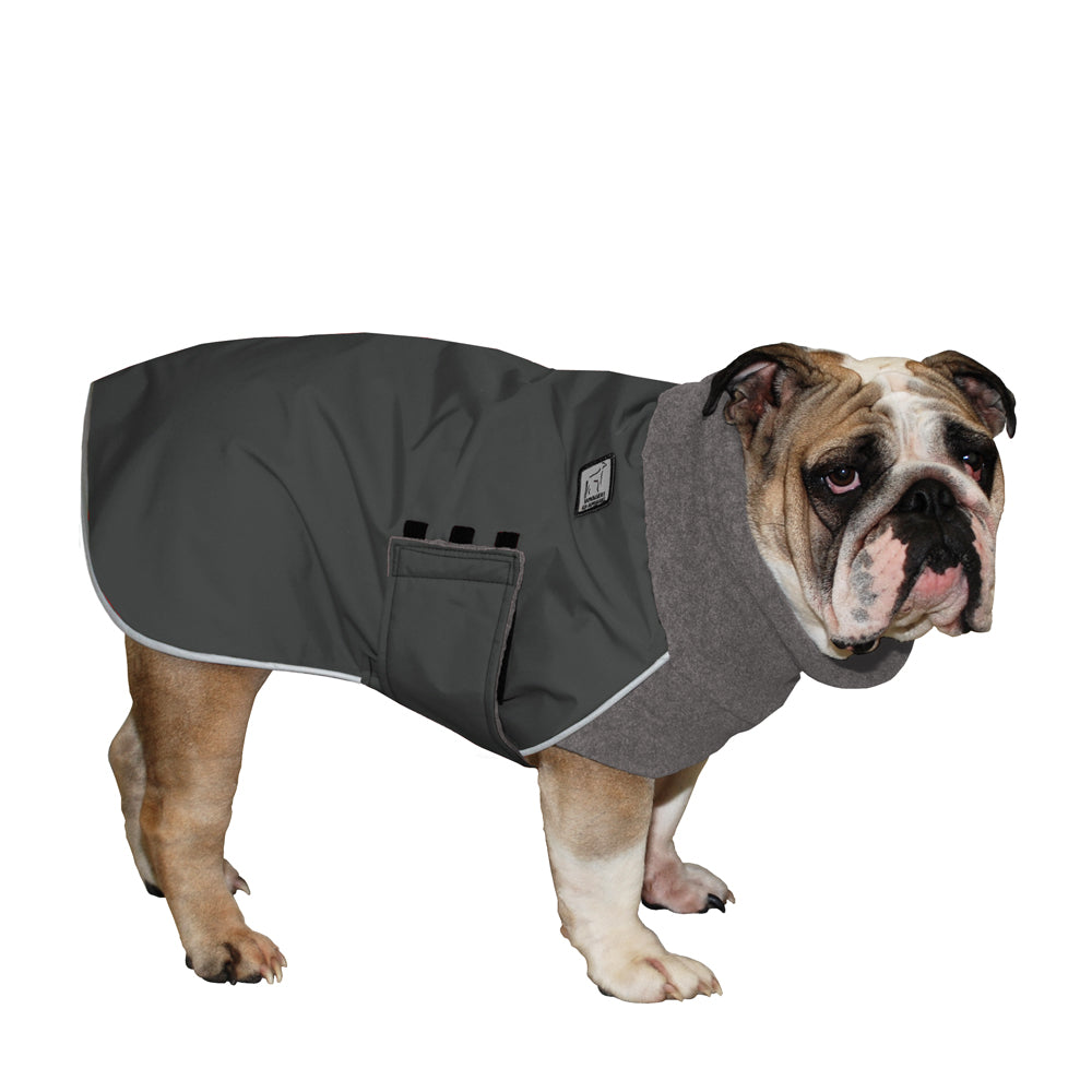 English Bulldog Winter Coat (Special Order Smoke) - Voyagers K9 Apparel