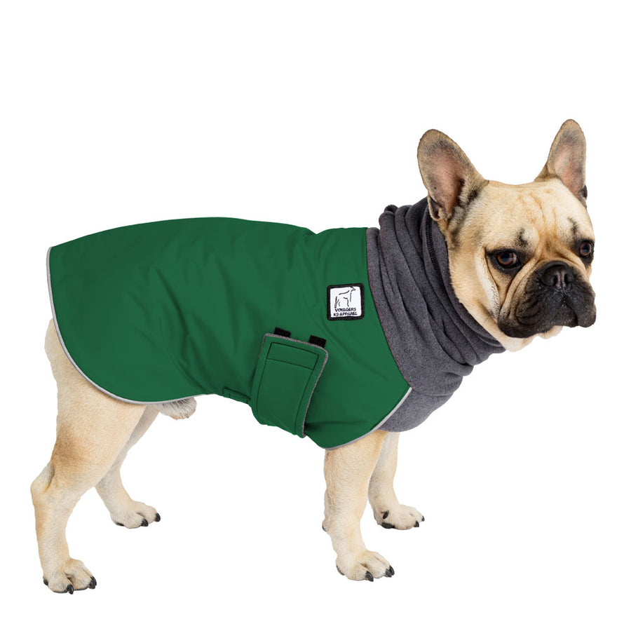 French Bulldog Winter Coat (Special Order Green) - Voyagers K9 Apparel